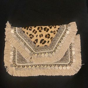 Vici limited edition shashi leopard clutch